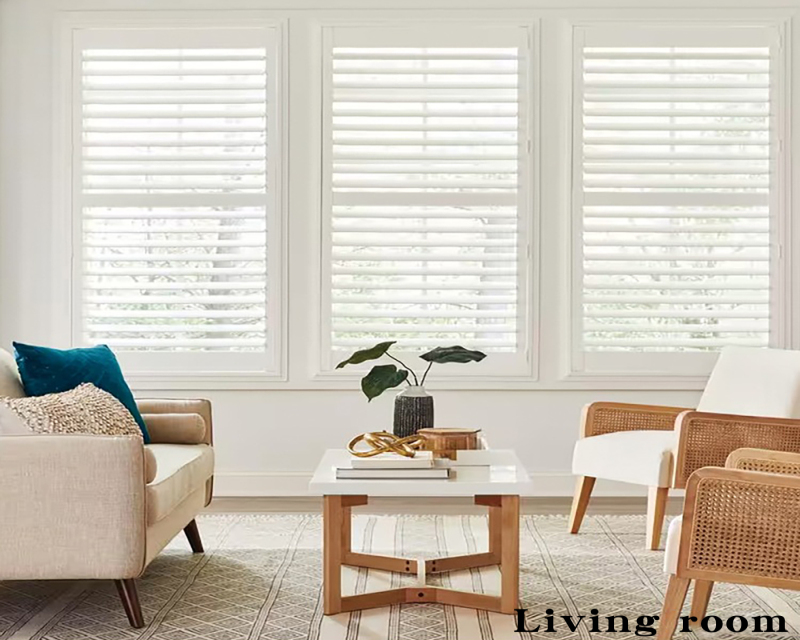 Painted Paulownia/basswood/PVC plantation wooden shutters