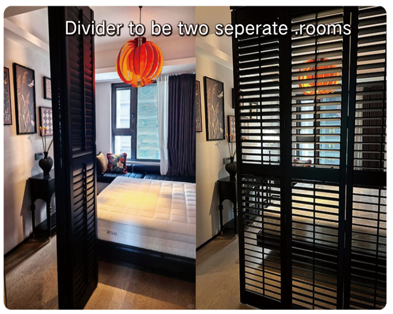 Painted Paulownia/basswood/PVC plantation wooden shutters