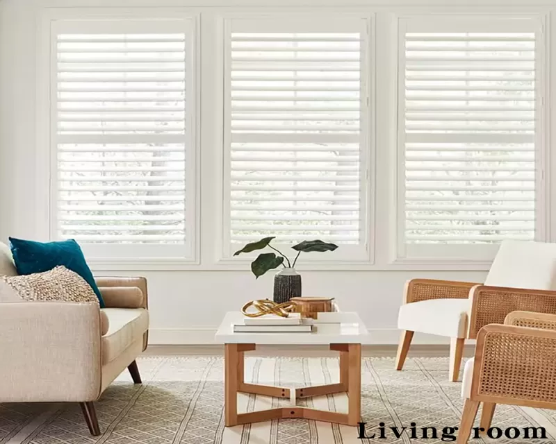 Painted Paulownia/basswood/PVC plantation wooden shutters